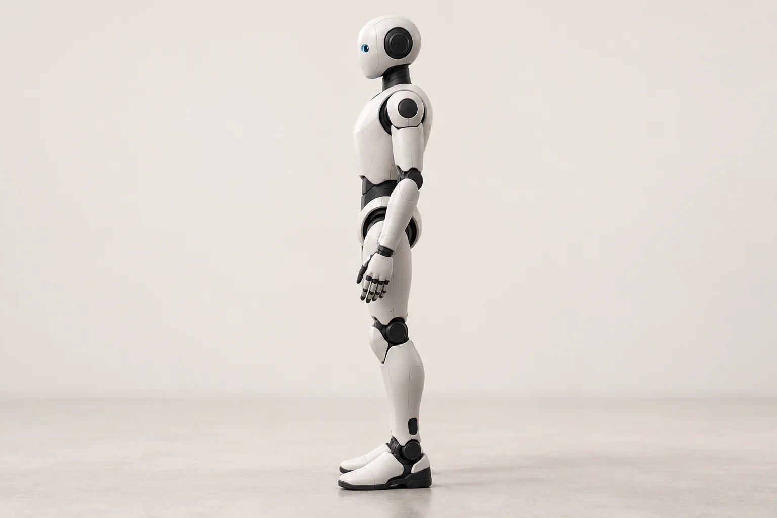 Side profile product visualization of Alp as a complete bipedal humanoid robot